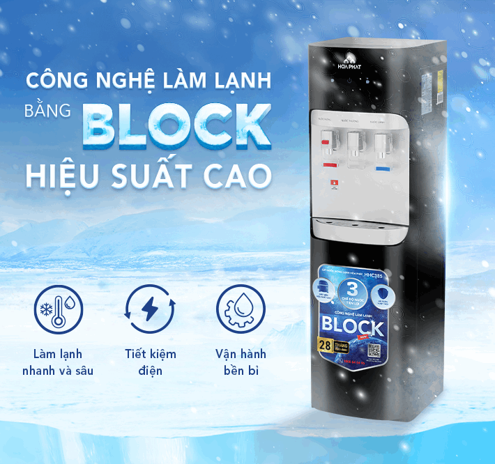 Cây nước nóng lạnh hút bình Hòa Phát HHC385